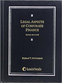 Cover image: Legal Aspects of Corporate Finance 9780769859453