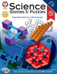 صورة الغلاف: Science Games and Puzzles, Grades 5 - 8 9781580376198