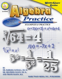 表紙画像: Algebra Practice Book, Grades 7 - 8 9781580373258