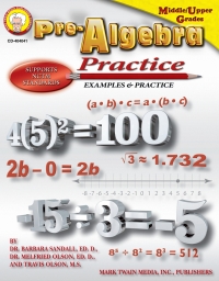 Cover image: Pre-Algebra Practice Book, Grades 6 - 8 9781580373241