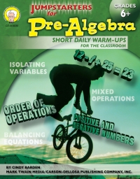 表紙画像: Jumpstarters for Pre-Algebra, Grades 6 - 8 9781580373036