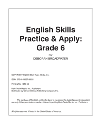 表紙画像: English Skills, Grade 6 9781580371216