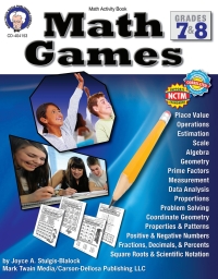 表紙画像: Math Games, Grades 7 - 8 9781580375689