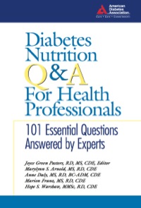Cover image: Diabetes Nutrition Q&A for Health Professionals 9781580403504