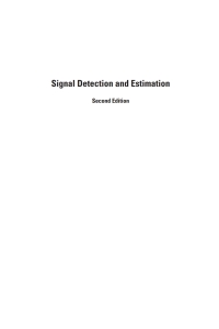 Titelbild: Signal Detection and Estimation 2nd edition 9781580530705
