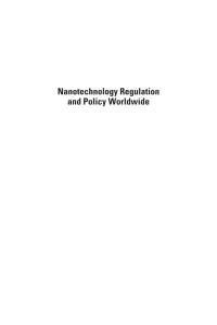 Cover image: Nanotechnology Regulation and Policy Worldwide 1st edition 9781580531061