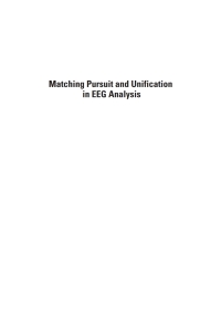 Cover image: Matching Pursuit and Unification in EEG Analysis 1st edition 9781580533041