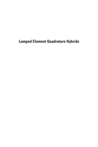 صورة الغلاف: Lumped Element Quadrature Hybrids 1st edition 9781580536011