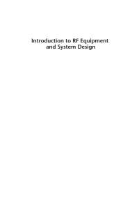 Cover image: Introduction to RF Equipment and System Design 1st edition 9781580536653
