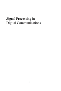 صورة الغلاف: Signal Processing in Digital Communications 1st edition 9781580536677