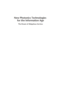 Imagen de portada: New Photonics Technologies for the Information Age: The Dream of Ubiquitous Services 1st edition 9781580536967