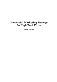 Cover image: Successful Marketing Strategies for High-Tech Firms 3rd edition 9781580537001