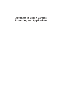 Cover image: Advances in Silicon Carbide Processing and Applications 1st edition 9781580537407