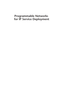 Cover image: Programmable Networks for IP Service Deployment 1st edition 9781580537452