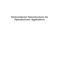 Titelbild: Semiconductor Nanostructures for Optoelectronic Applications 1st edition 9781580537513