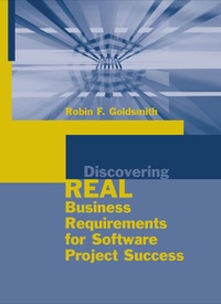 Cover image: Discovering Real Business Requirements for Software Project Success 9781580537704