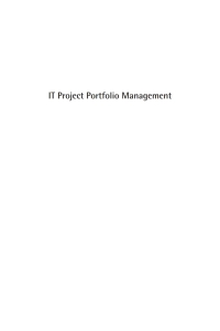 Cover image: IT Project Portfolio Management 1st edition 9781580537810