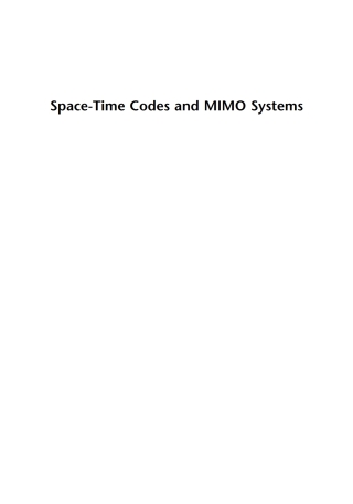 Cover image: Space-Time Codes and MIMO Systems 1st edition 9781580538657