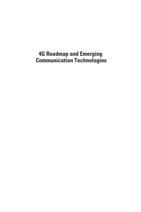 Imagen de portada: 4G Roadmap and Emerging Communication Technologies 1st edition 9781580539319