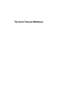 Cover image: The Great Telecom Meltdown 1st edition 9781580539395