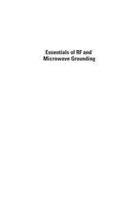 صورة الغلاف: Essentials of RF and Microwave Grounding 1st edition 9781580539418