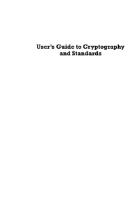 صورة الغلاف: User's Guide to Cryptography and Standards 1st edition 9781580535304