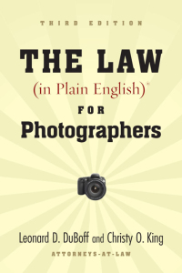 Cover image: The Law (in Plain English) for Photographers 4th edition 9781581157123