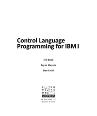 Cover image: Control Language Programming for IBM i 9781583473580