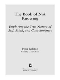 Cover image: The Book of Not Knowing 9781556438578