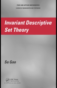 Cover image: Invariant Descriptive Set Theory 1st edition 9781584887935