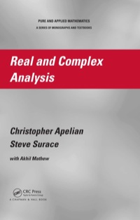 Cover image: Real and Complex Analysis 1st edition 9780367384784