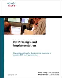 Cover image: BGP Design and Implementation 1st edition 9781587144707
