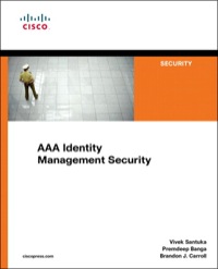 Cover image: AAA Identity Management Security 1st edition 9781587141447