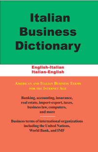 表紙画像: Italian Business Dictionary 9780884003199