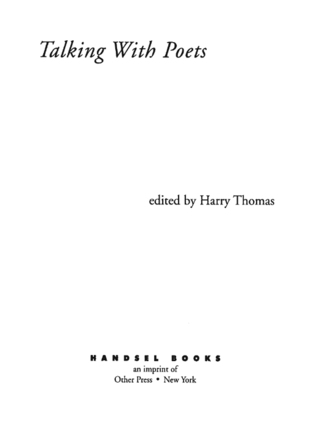 Cover image: Talking with Poets 9781590510957