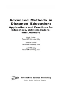 Cover image: Advanced Methods in Distance Education 9781591404859