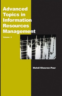 Imagen de portada: Advanced Topics in Information Resources Management, Volume 5 9781591409298