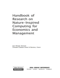 Cover image: Handbook of Research on Nature-Inspired Computing for Economics and Management 9781591409847