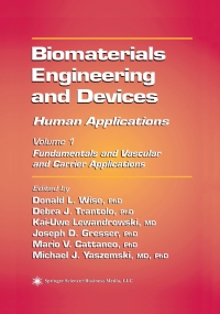 Imagen de portada: Biomaterials Engineering and Devices: Human Applications 1st edition 9780896038585
