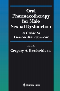 Titelbild: Oral Pharmacotherapy for Male Sexual Dysfunction 1st edition 9781588294517
