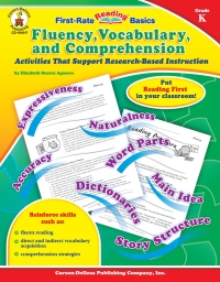 صورة الغلاف: Fluency, Vocabulary, and Comprehension, Grade K 9781594410475