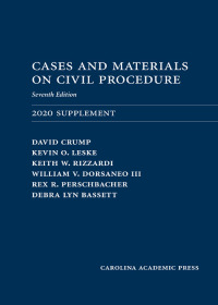 Imagen de portada: Cases and Materials on Civil Procedure: 2020 Supplement 7th edition 9781594603815