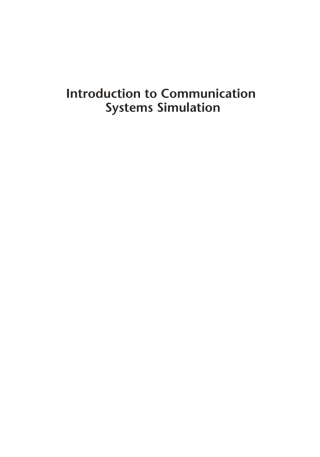 Imagen de portada: Introduction to Communication Systems Simulation 1st edition 9781596930025