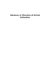 Cover image: Advances in Direction-of-Arrival Estimation 1st edition 9781596930049