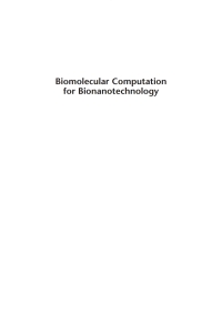 Cover image: Biomolecular Computation for Bionanotechnology 1st edition 9781596930148