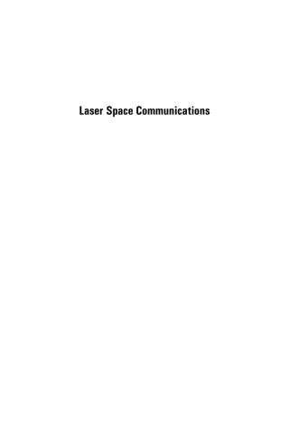 Cover image: Laser Space Communications 1st edition 9781596930285