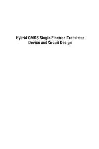 Titelbild: Hybrid CMOS Single-Electron-Transistor Device and Circuit Modeling 1st edition 9781596930698