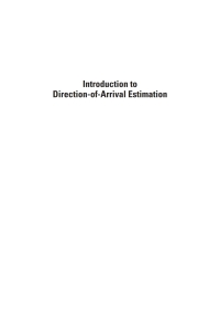 Titelbild: Introduction to Direction-of-Arrival Estimation 1st edition 9781596930896