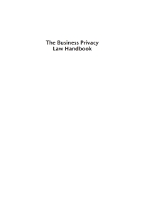 Cover image: The Business Privacy Law Handbook 1st edition 9781596931763