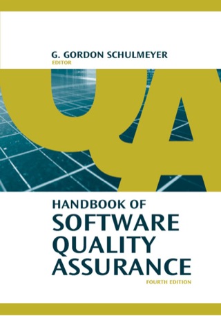 Cover image: Handbook of Software Quality Assurance 9781596931862